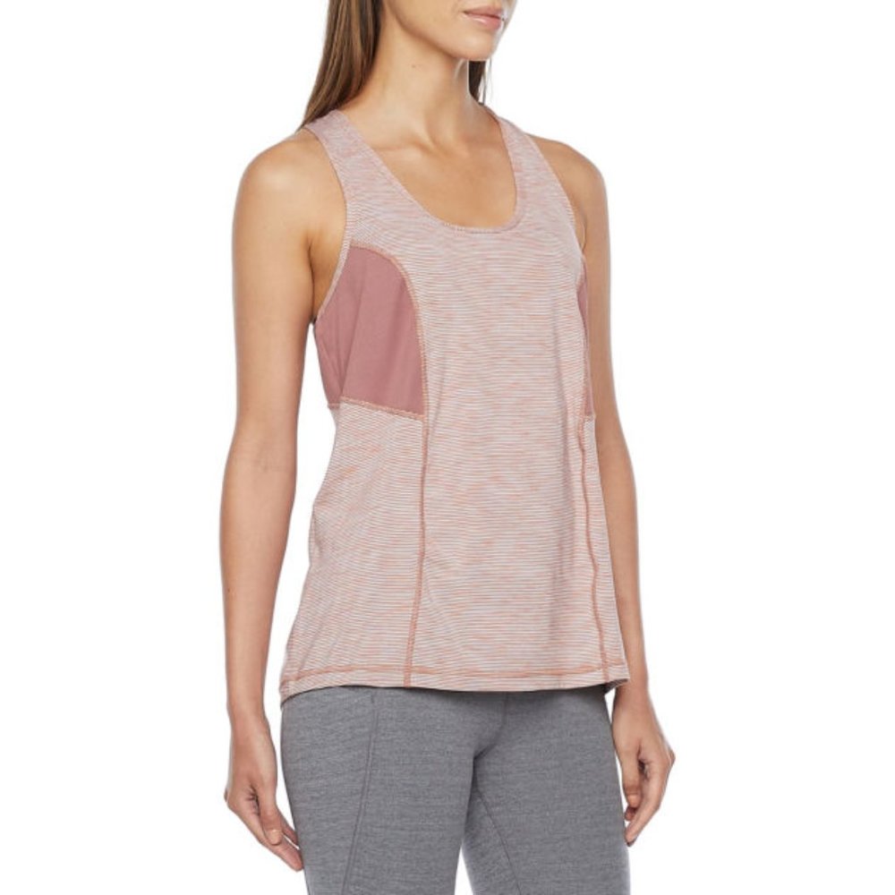 NEW Xersion L‎ Pink Racerback Colorblock Tank Top